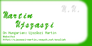 martin ujszaszi business card