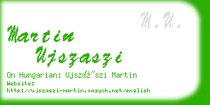 martin ujszaszi business card